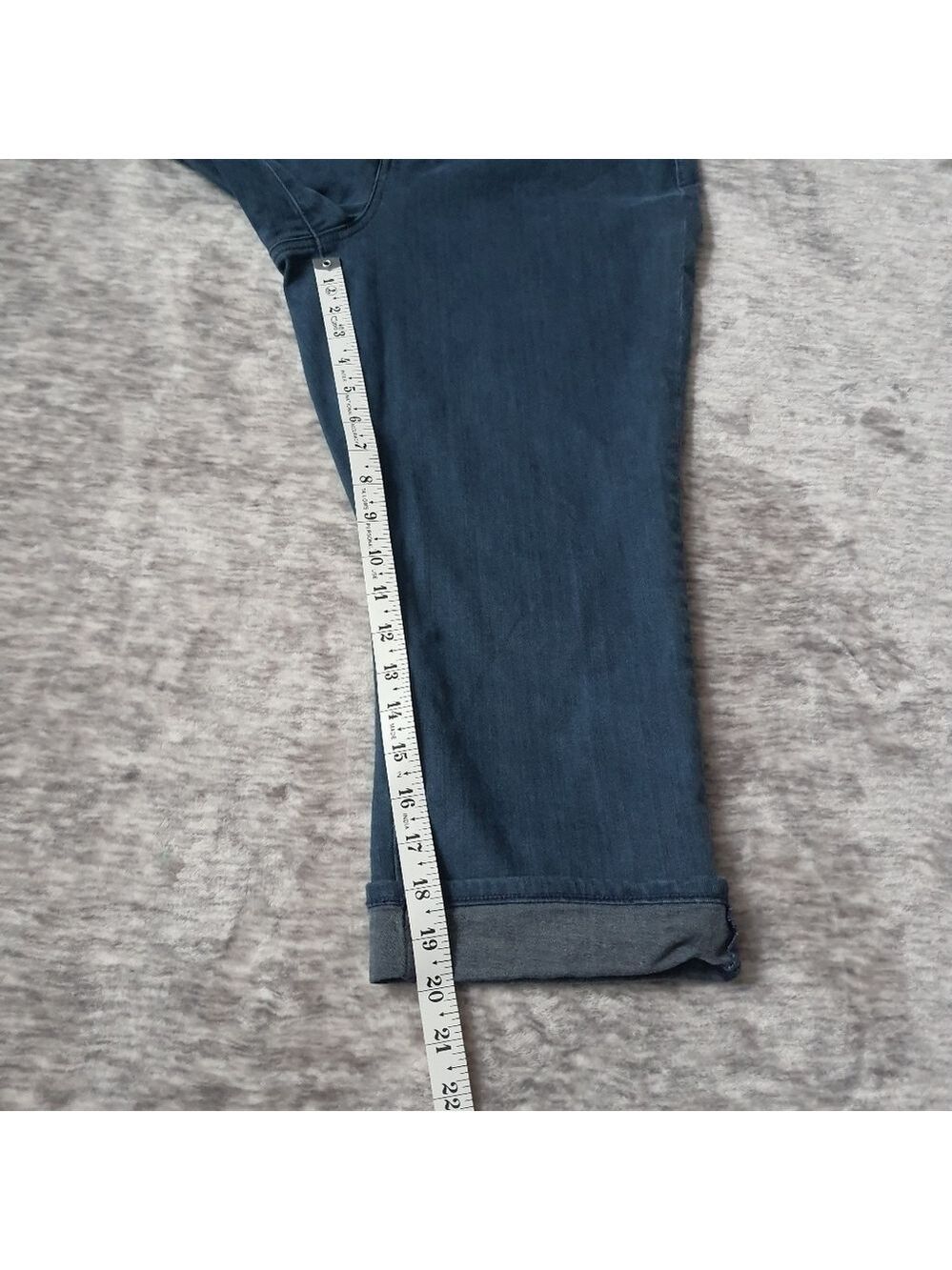 NYDJ Monroe Crop Jeans Stretch Cuffed Womens 14 Blue Jeans - Picture 13 of 15